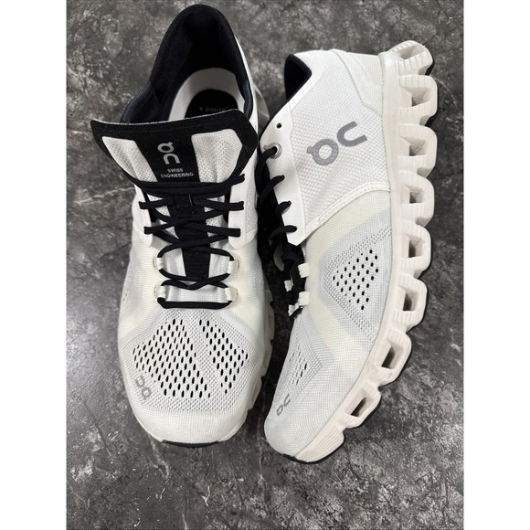 ON CLOUD X CLOUD TEC HELION  WHITE/BLACK WOMENS ATHLETIC TENNIS SHOES 10.5 - Picture 13 of 14